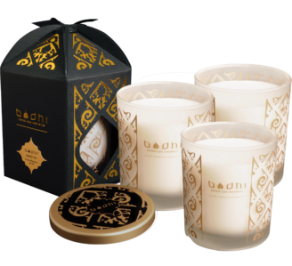 Bodhi Spa Natural Soy Scented Candles - 3 stk