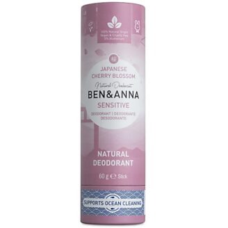 Ben & Anna Natural Deodorant Papertube Sensitive - Cherry Blossom -  60 gr
