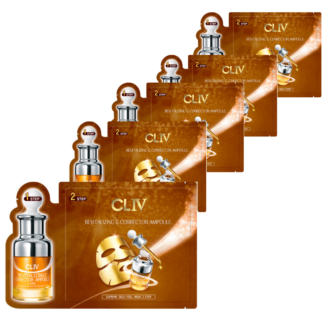 CLIV Revitalizing C Corrector Ampoule - Supreme Gold Foil Mask - 2 step - 5 stk