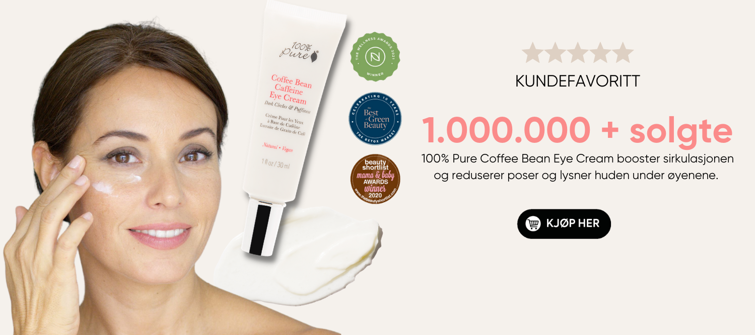 100% Pure Coffee Bean Eye Cream reduserer poser og ringer under øynene